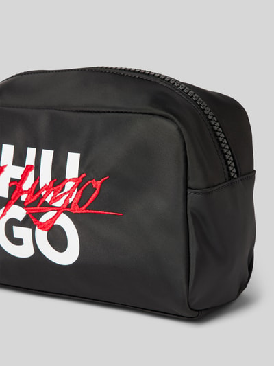 HUGO Kulturtasche mit Label-Print Modell 'Handwritten2.0' Black 2