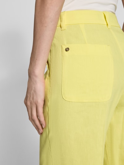 Marc Cain Wide Fit Stoffhose aus Leinen-Mix Gelb 3