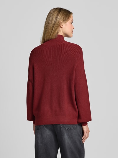 MSCH Copenhagen Sweter z dzianiny z mieszanki wiskozy model ‘Magnea’ Ciemnoczerwony 5