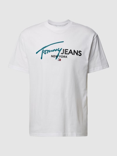 Tommy Jeans T-Shirt mit Label-Print Modell 'SPRAY POP COLOR' Weiss 2