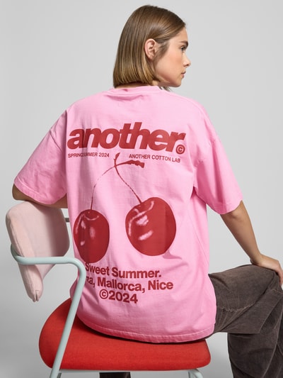 ANOTHER COTTON LAB Oversized T-Shirt mit Label-Print Modell 'Another Sweet Summer' Pink 3