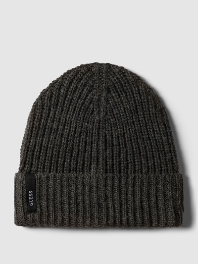 GUESS Beanie mit Label-Detail Dunkelgrau 1