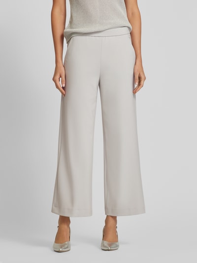 Raffaello Rossi Wide leg stoffen broek met verkort model, model 'PALINA' Lichtgrijs - 4