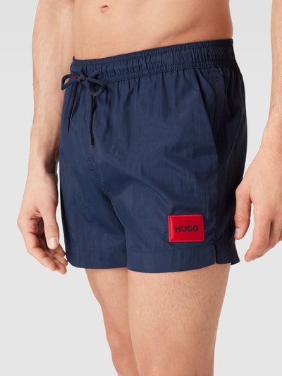 HUGO CLASSIFICATION Badehose mit Label-Patch Modell 'Dominica' Marine 3