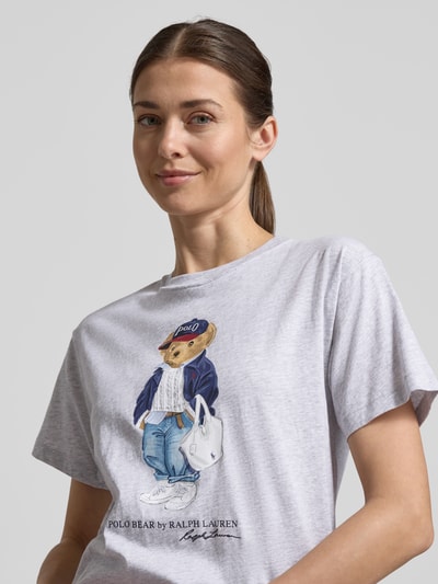 Polo Ralph Lauren Regular Fit T-Shirt mit Polo Bear Print Hellgrau Melange 3