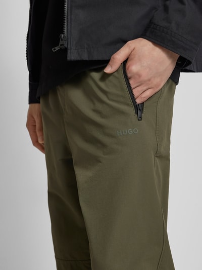 HUGO Regular Fit Hose mit Reißverschlusstaschen Modell 'Gendo' Oliv 3