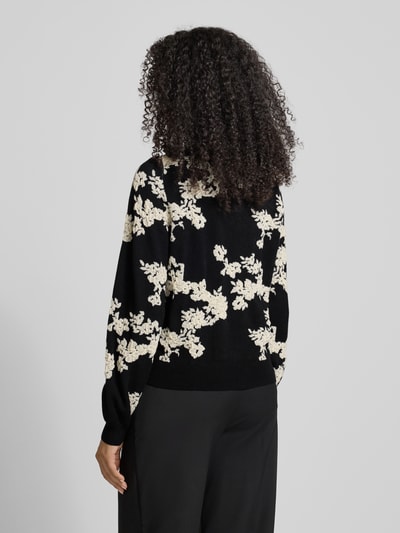 Vero Moda Regular fit gebreide pullover van viscosemix, model 'NANCY' Zwart - 5