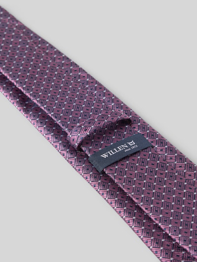 Produktfoto, Krawatte aus Seide im Allover-Look (7,5 cm) van Willen, zuiver zijde, klassiek model, all-over look, labeldetail, breedte 7 cm.