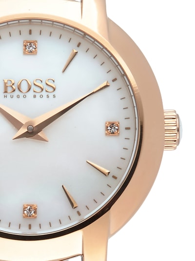 BOSS Uhr aus Edelstahl in Goldoptik Rose 3