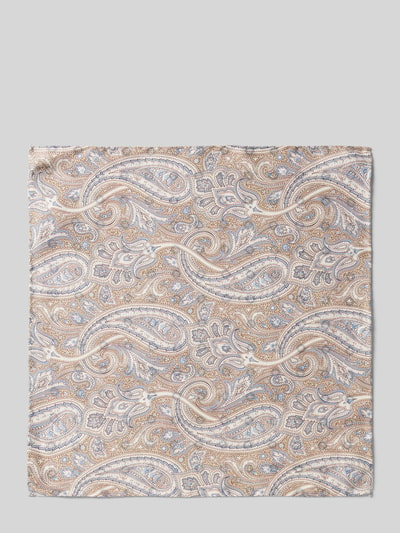 Verugia Seideneinstecktuch mit Paisley-Muster Sand 2