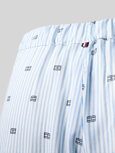 Tommy Hilfiger Pyjamahose mit Print aus Viskose Hellblau 3