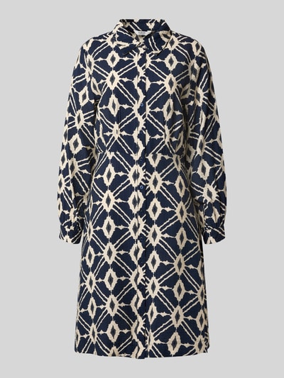 B.Young Knielange jurk met knoopsluiting, model 'Kaia' Blauw - 2