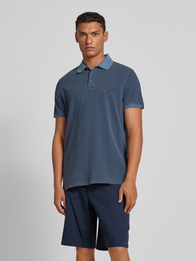 Tommy Hilfiger Regular fit poloshirt met logostitching Rookblauw - 4