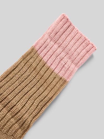 Burlington Sokken met labelprint, model 'PLYMOUTH' Beige - 2