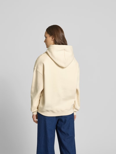 Kenzo Oversized Hoodie mit Label-Print Ecru 5
