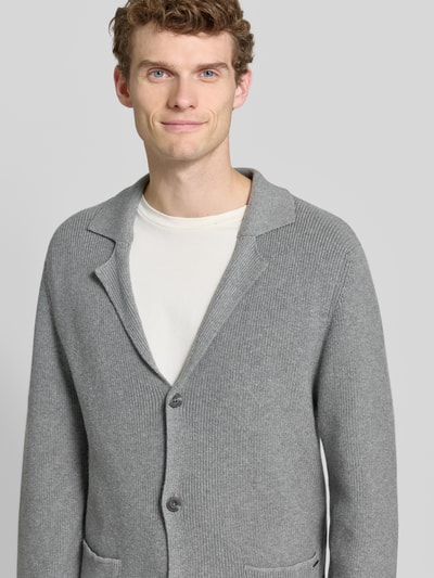 RAGMAN Strickjacke mit Knopfleiste Hellgrau 3