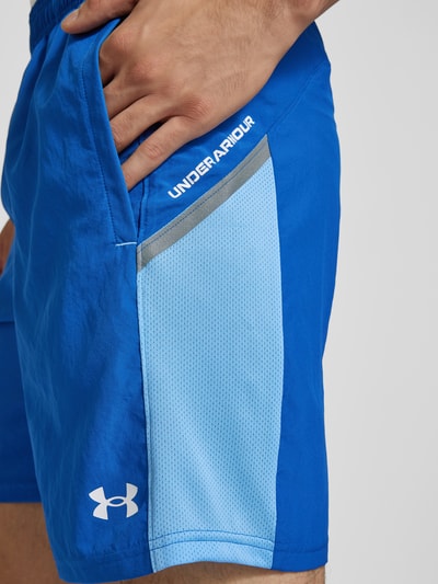 Under Armour Regular Fit Shorts mit Label-Print Modell 'Tech Utility' Rauchblau 3