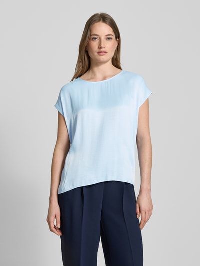 More & More T-shirt met kapmouwen Bleu - 4