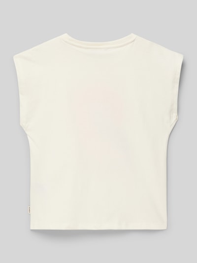 Garcia T-Shirt aus Baumwoll-Kaschmir-Mix mit Rundhalsausschnitt Weiss 3