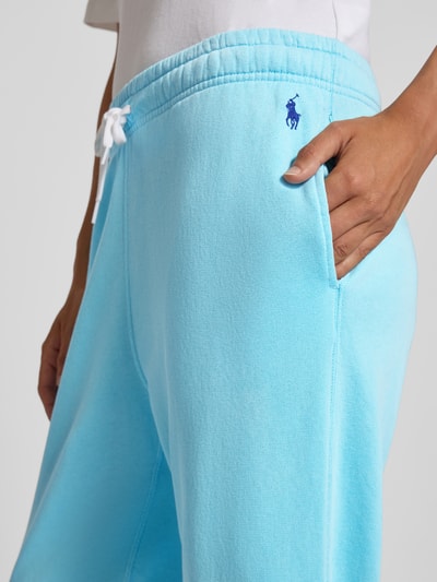 Polo Ralph Lauren Spodnie dresowe o kroju regular fit z tunelem model ‘Knit’ Turkusowy 3