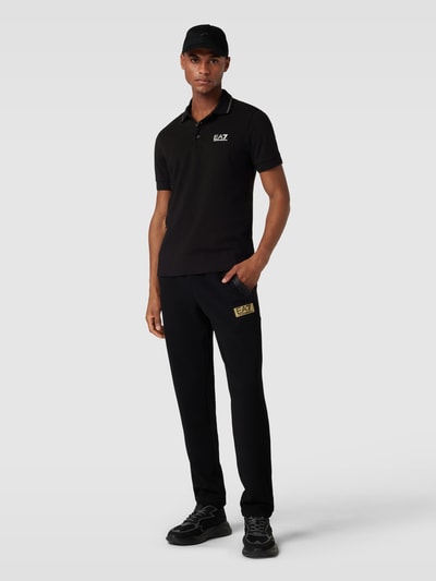 EA7 Emporio Armani Koszulka polo z nadrukiem z logo Czarny 1