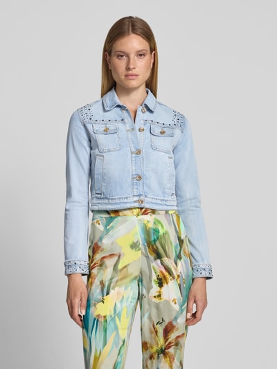 Betty Barclay Cropped Jeansjacke mit Ziersteinbesatz Jeansblau 4