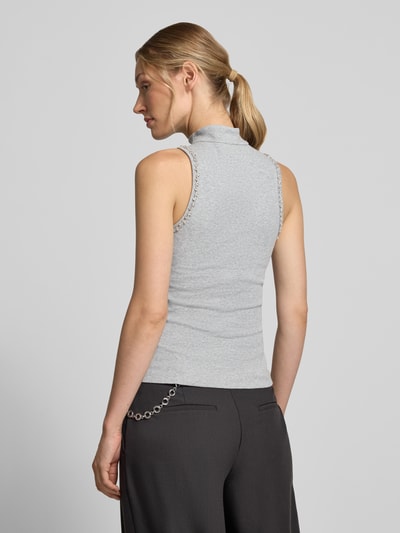 Cph Muse Slim Fit Top aus Baumwoll-Mix Hellgrau Melange 5
