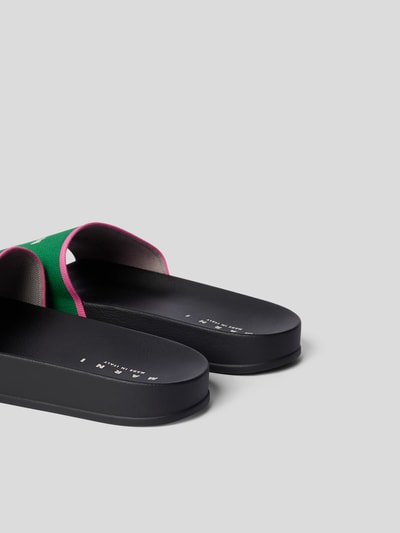 Marni Slides mit Brand-Schriftzug Grün 3