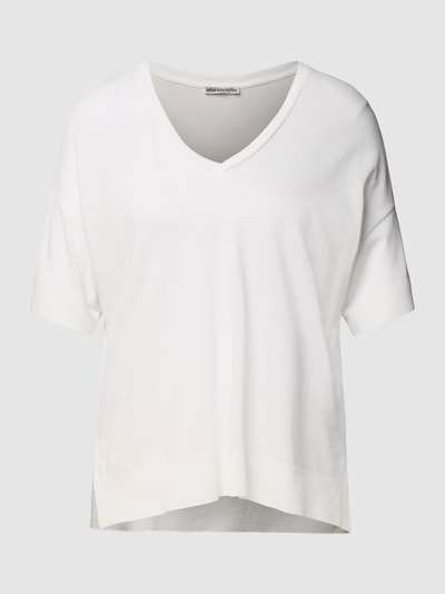 Drykorn T-Shirt mit V-Ausschnitt Modell 'Svennie' Offwhite 2