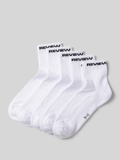 REVIEW Socken mit Label-Detail im 5er-Pack Weiss 1