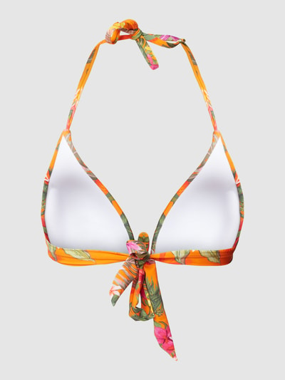 Banana Moon Bikinitop met bloemenmotief, model 'MISKO FAGAPEA' Oranje - 3