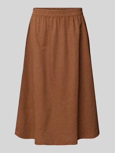 Marc O'Polo DENIM Linnen rok met elastische band Middenbruin - 2