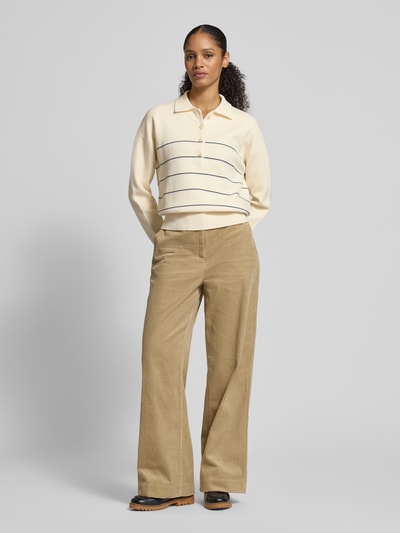 JAKE*S STUDIO WOMAN Gebreide pullover met polokraag Ecru - 1