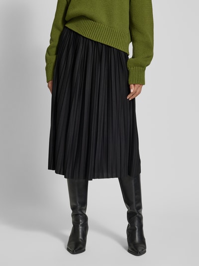 ICHI Midirok met plissévouwen, model 'WIMSY' Zwart - 4