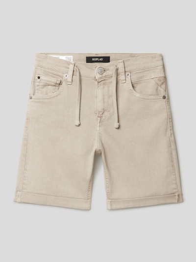 Replay Jeansshorts mit Label-Details Sand 1