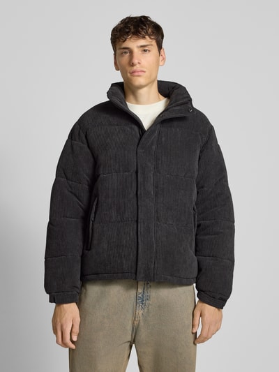 Redefined Rebel Corduroy jack met opstaande kraag, model 'MOSES' Zwart - 4