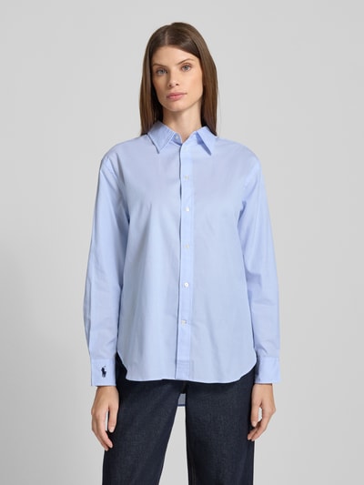 Polo Ralph Lauren Hemdbluse mit Knopfleiste Hellblau 4