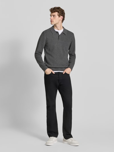 Jack & Jones Premium Strickpullover mit Polokragen Modell 'MAVERICK' Mittelgrau Melange 1