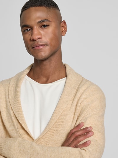 Lindbergh Strickjacke mit Knopfleiste Sand 3