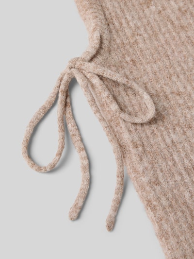 Jake*s Casual Muts in de vorm van een capuchon met vetersluiting Leem - 2