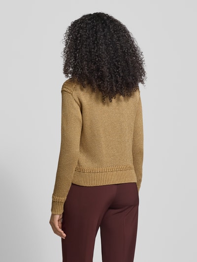 Lauren Ralph Lauren Gebreide pullover met ronde hals, model 'FASHMETTE' Goud gemêleerd - 5