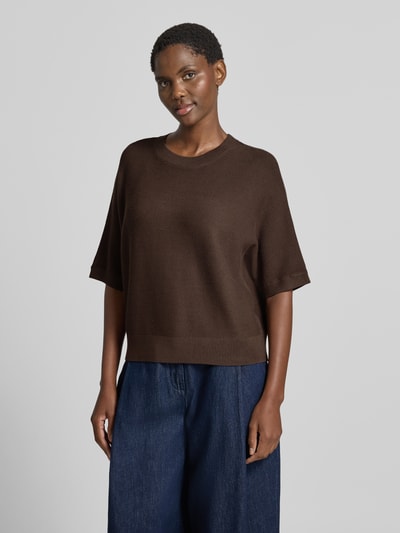 MSCH Copenhagen Relaxed Fit Pullover aus Viskose-Mix Modell 'Thamira' Mittelbraun 4