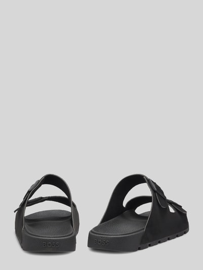 BOSS Sandalen mit zwei Riemen und Logo Details BLACK 3