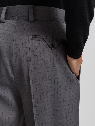 HUGO Loose Fit Anzughose aus Schurwoll-Mix Modell 'FLIPS251X' Mittelgrau 3