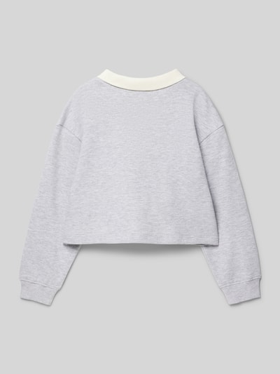 Tom Tailor Sweatshirt met contrasterende kraag Middengrijs gemêleerd - 3