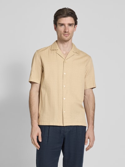 Marc O'Polo Regular Fit Freizeithemd aus reiner Baumwolle Sand 4