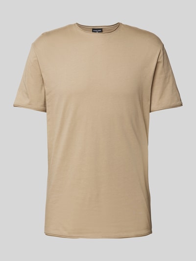 Strellson T-shirt met ronde hals en gemêleerde look Beige - 2