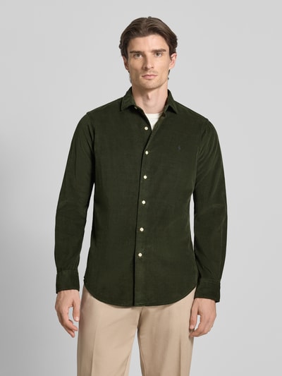 Polo Ralph Lauren Koszula casualowa o kroju regular fit z wyhaftowanym logo model ‘CORDUROY’ Oliwkowy 4