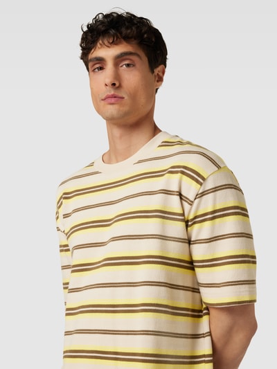 Marc O'Polo T-Shirt mit Streifenmuster Offwhite 3