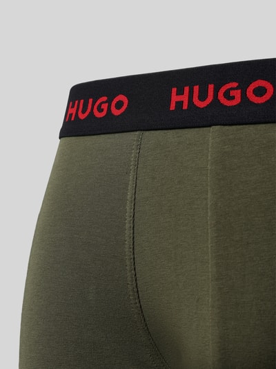 HUGO Trunks mit Label-Bund im 3er-Pack Aubergine 2